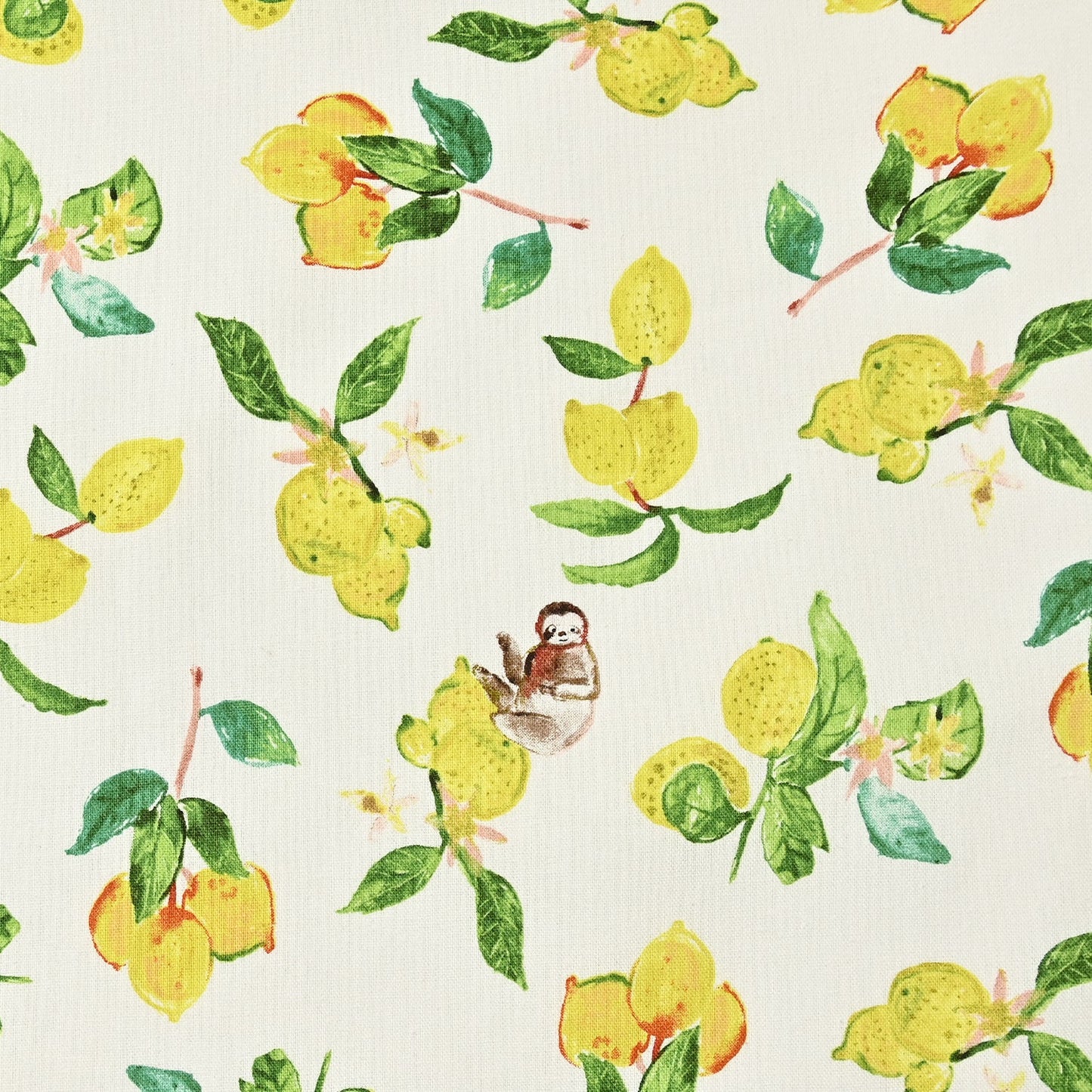 Paper message Lemon & Sloth Cotton Linen Canvas