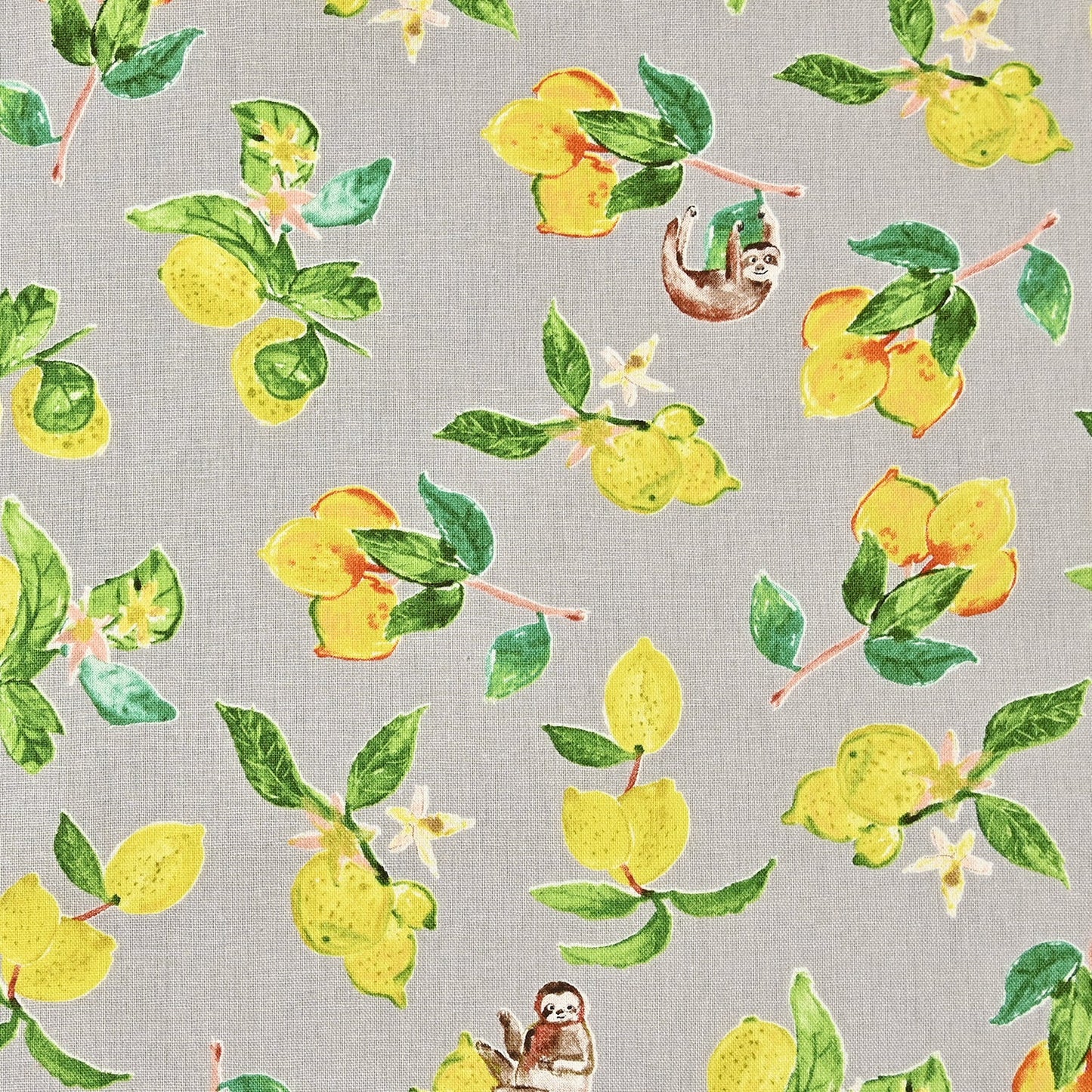 Paper message Lemon & Sloth Cotton Linen Canvas