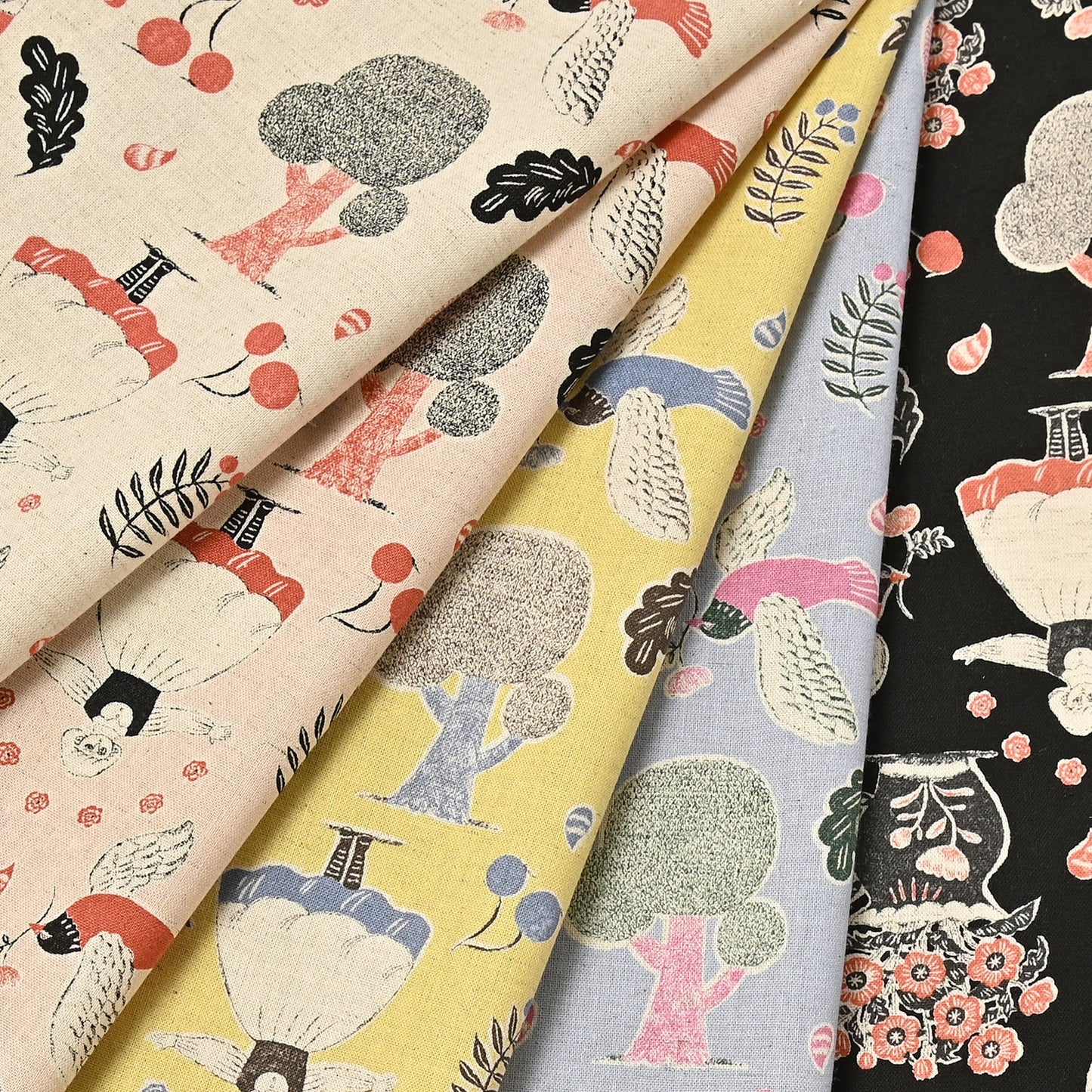 Sanae Sugimoto Humming Flower Cotton Linen Sheeting