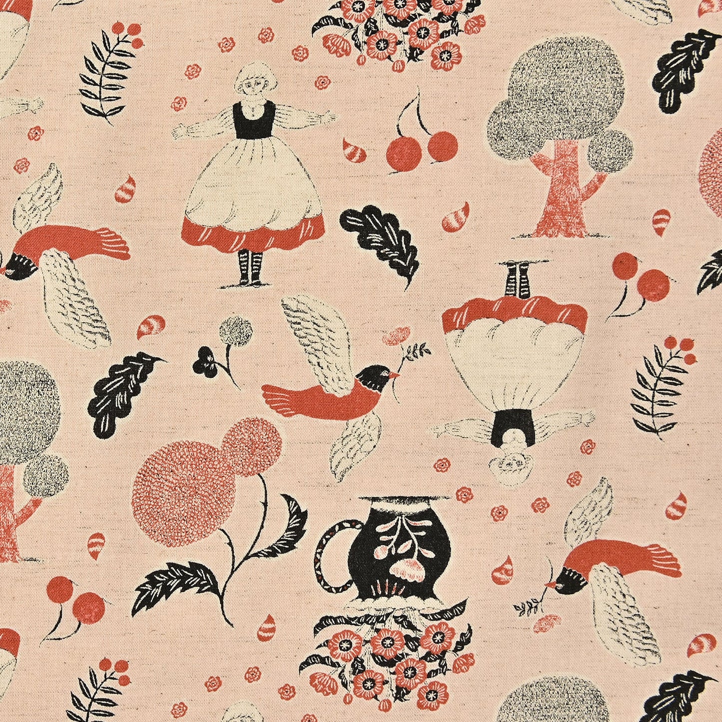 Sanae Sugimoto Humming Flower Cotton Linen Sheeting