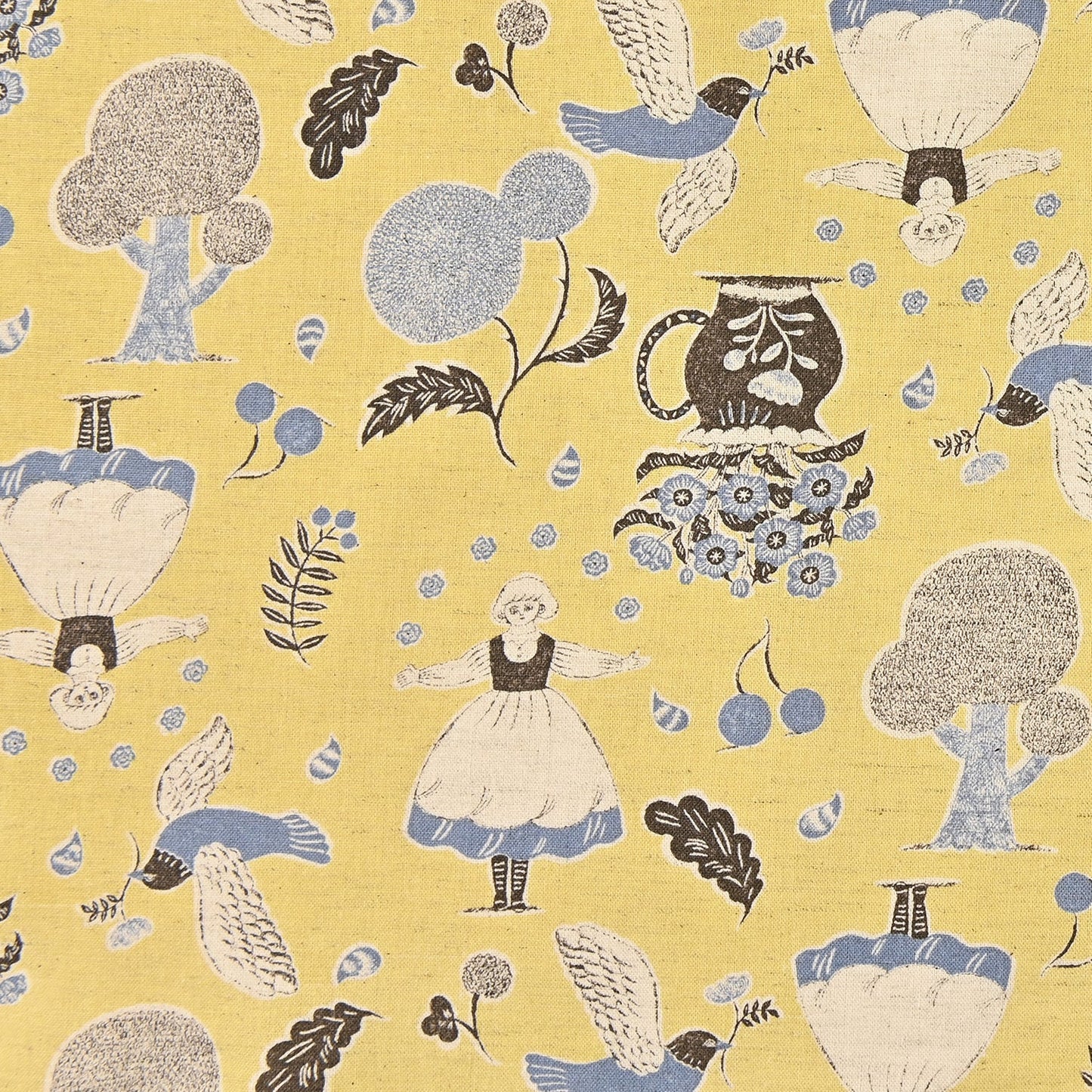 Sanae Sugimoto Humming Flower Cotton Linen Sheeting