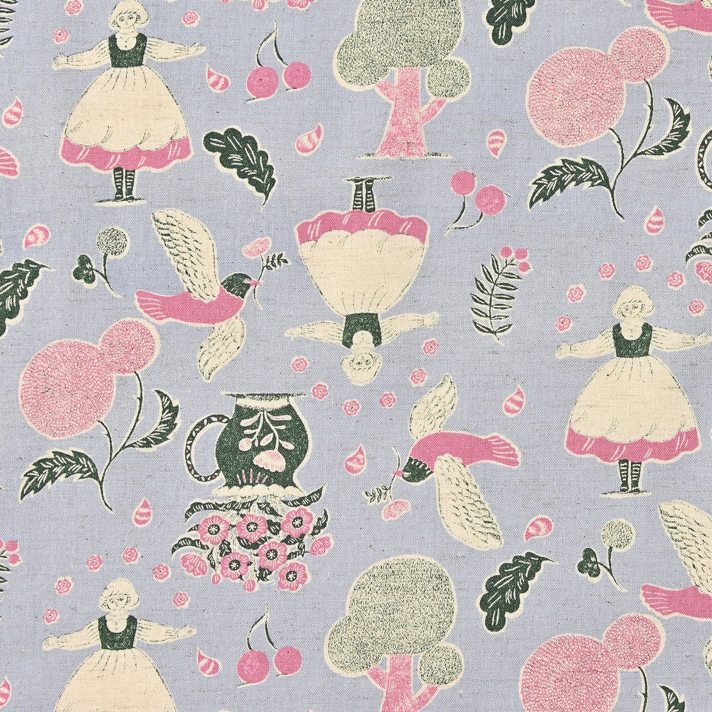 Sanae Sugimoto Humming Flower Cotton Linen Sheeting