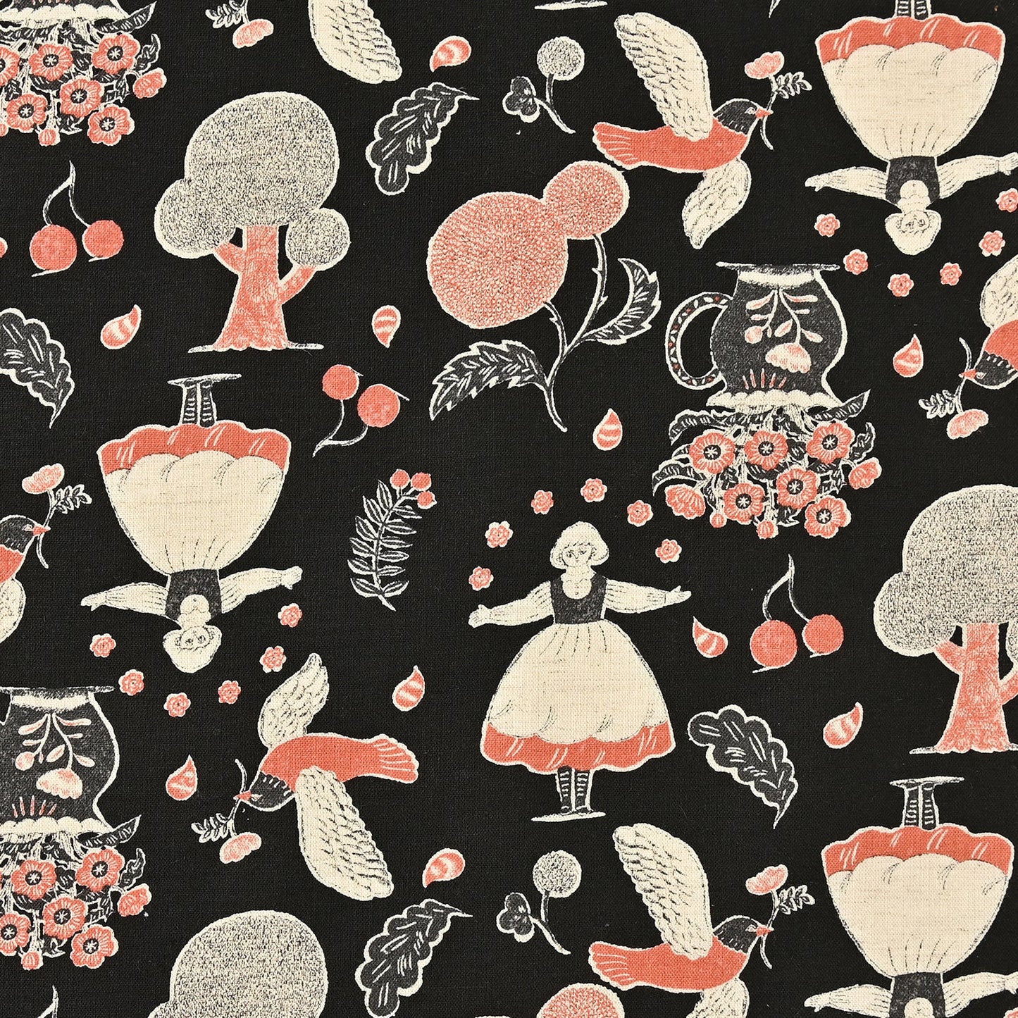 Sanae Sugimoto Humming Flower Cotton Linen Sheeting