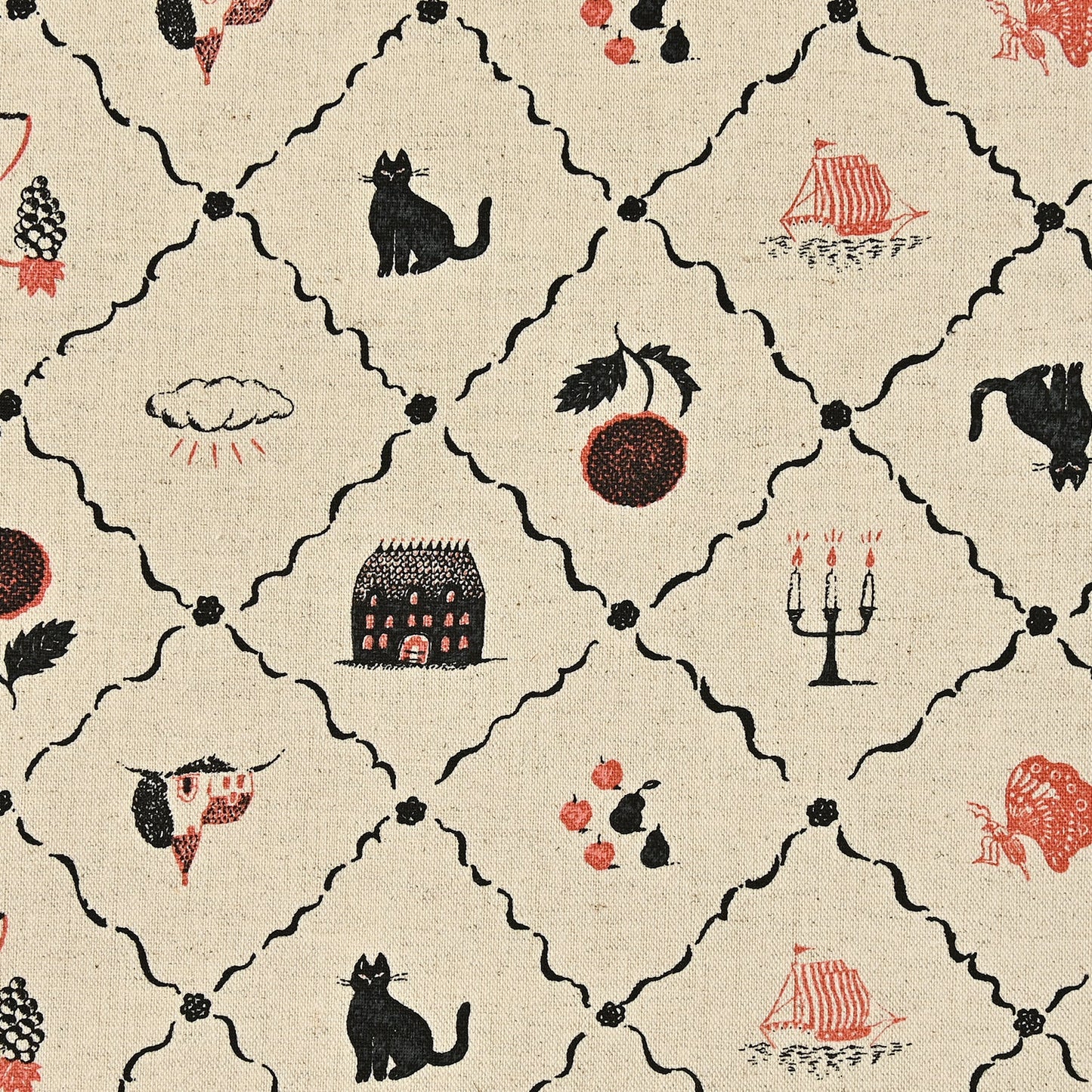 Sanae Sugimoto Your Cat Cotton Linen Canvas