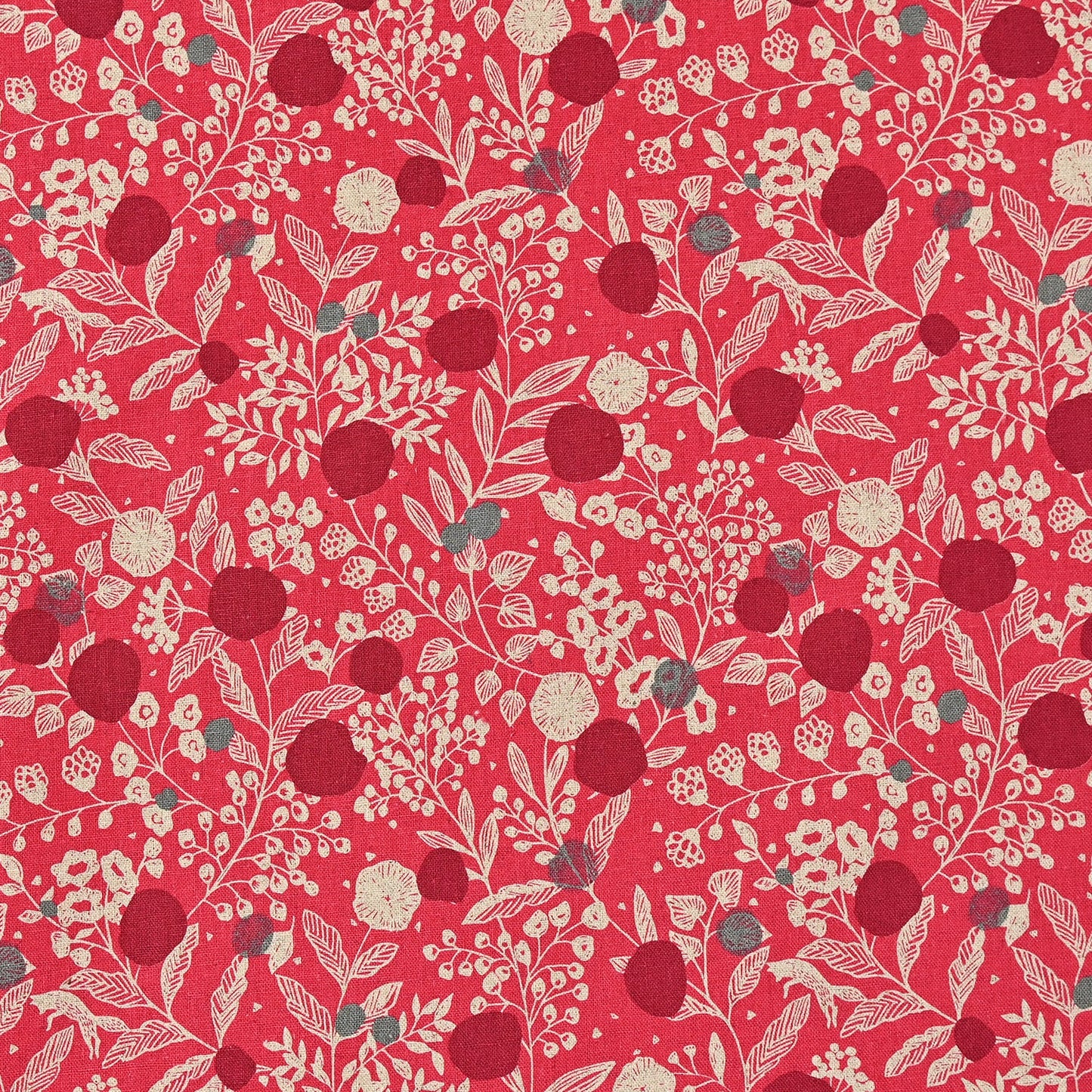 echino Plum Linen Cotton Canvas