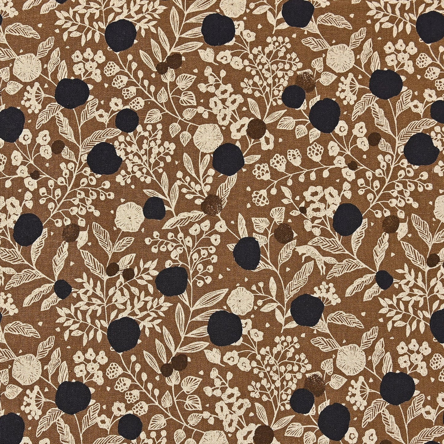 echino Plum Linen Cotton Canvas