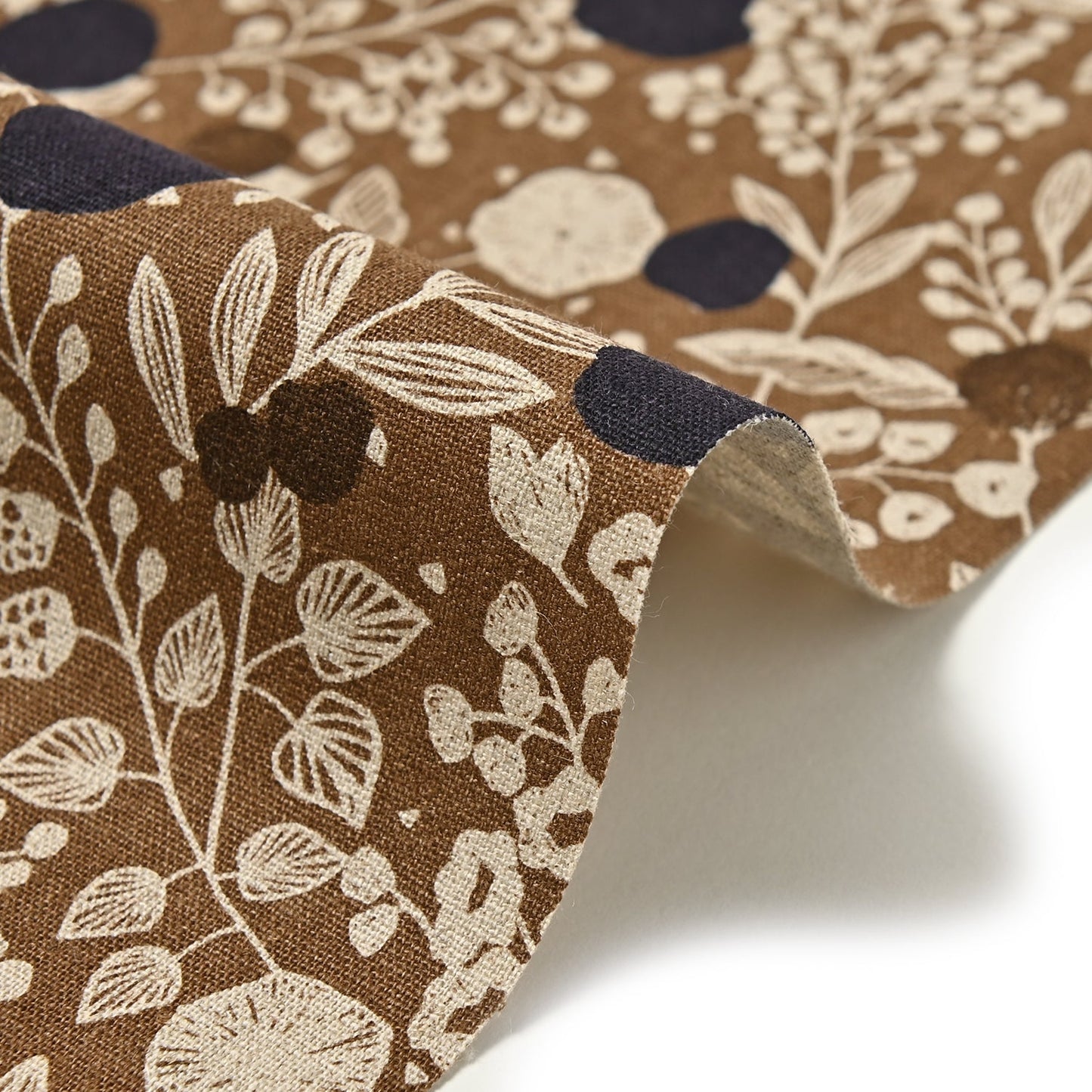 echino Plum Linen Cotton Canvas