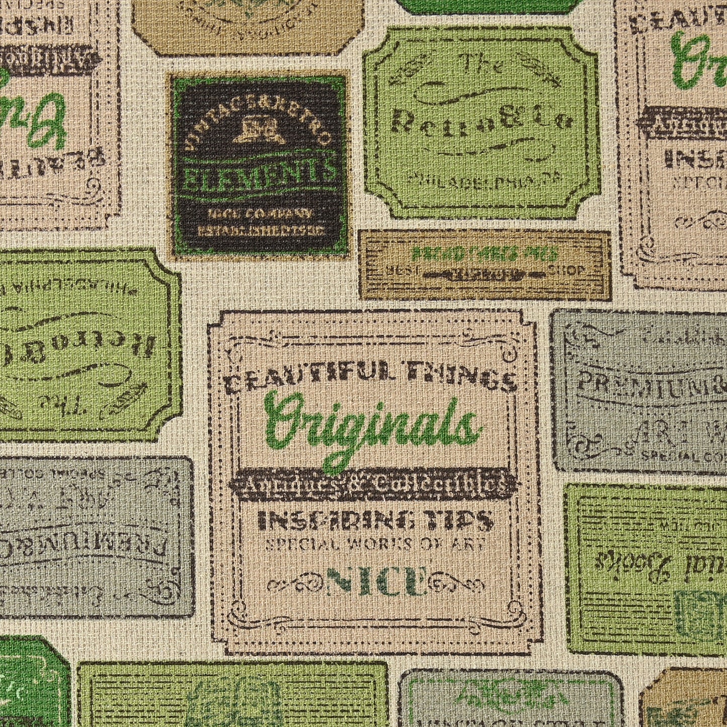 Vintage Logo Panama Cloth YQA-11040-2