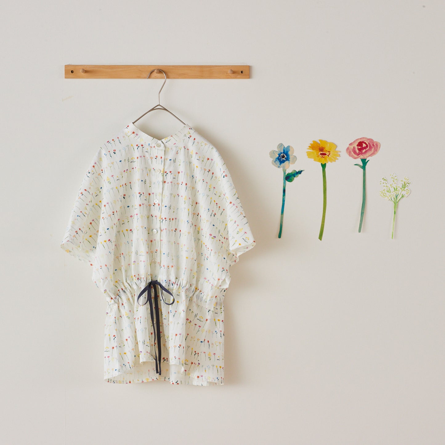 Paper Message “Flowers in the City” Muslin, Sheeting