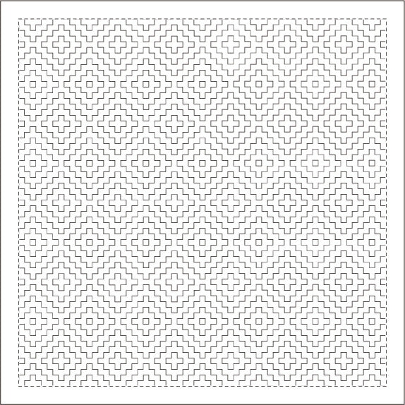 Yokota Daruma Sashiko Sampler - Hitomezashi