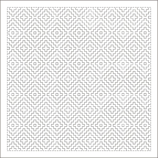 Yokota Daruma Sashiko Sampler - Hitomezashi