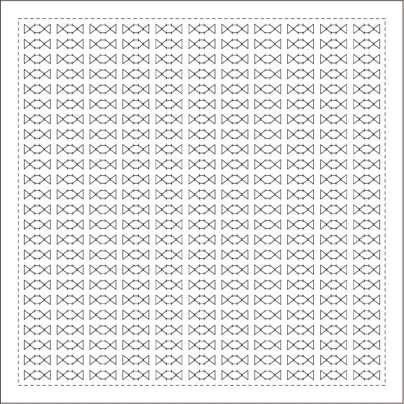 Yokota Daruma Sashiko Sampler - Hitomezashi