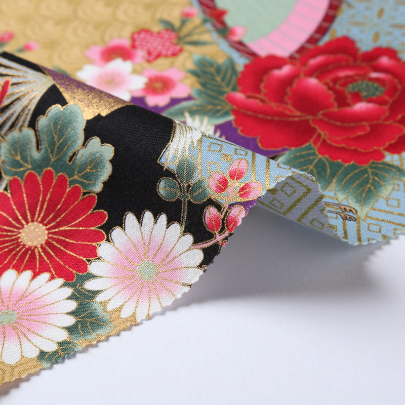 Geisha Chrysanthemum Traditional Japanese Cotton Sheeting