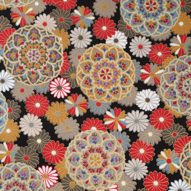 Arabesque Flowers Traditional Japanese Cotton Sheeting 2000-64