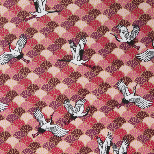 Flying Cranes Traditional Japanese Cotton Sheeting 2000-73