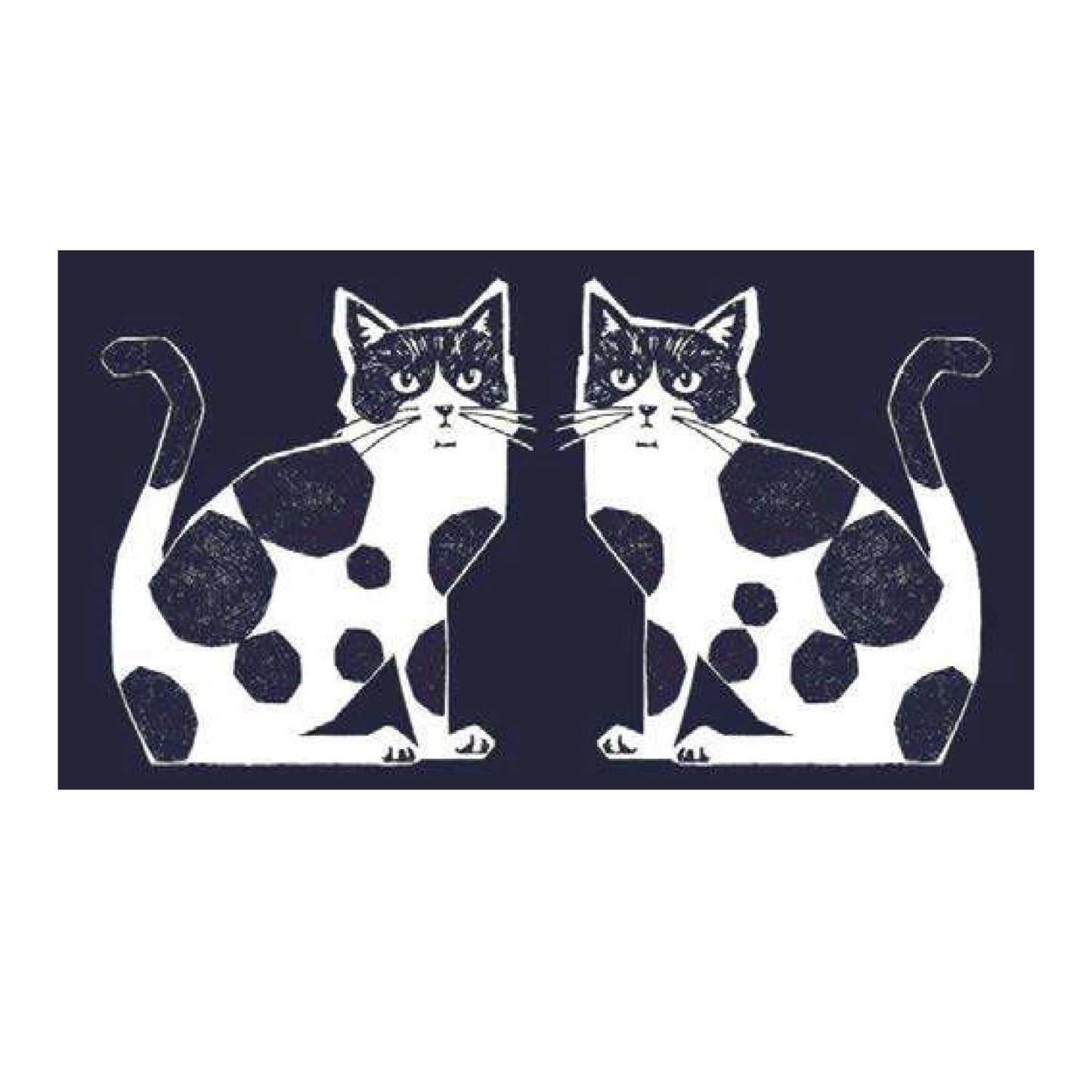 [Preorder Period: 28th Feb 2026] Echino Nekonoe Two Cats Cotton Linen Canvas EYX-91100-100