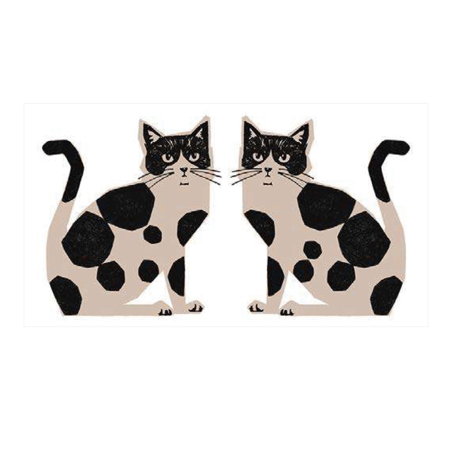 [Preorder Period: 28th Feb 2026] Echino Nekonoe Two Cats Cotton Linen Canvas EYX-91100-100