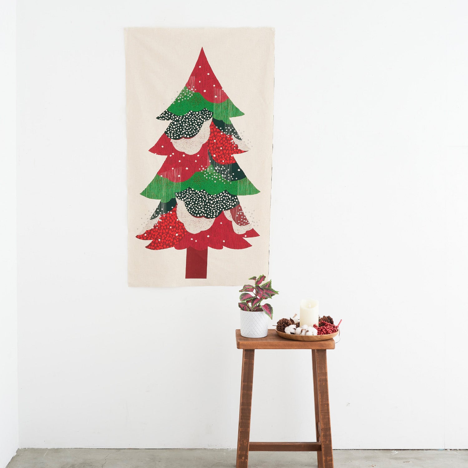 Preorder] echino Christmas Cotton Linen Canvas Panel Fabric EKX