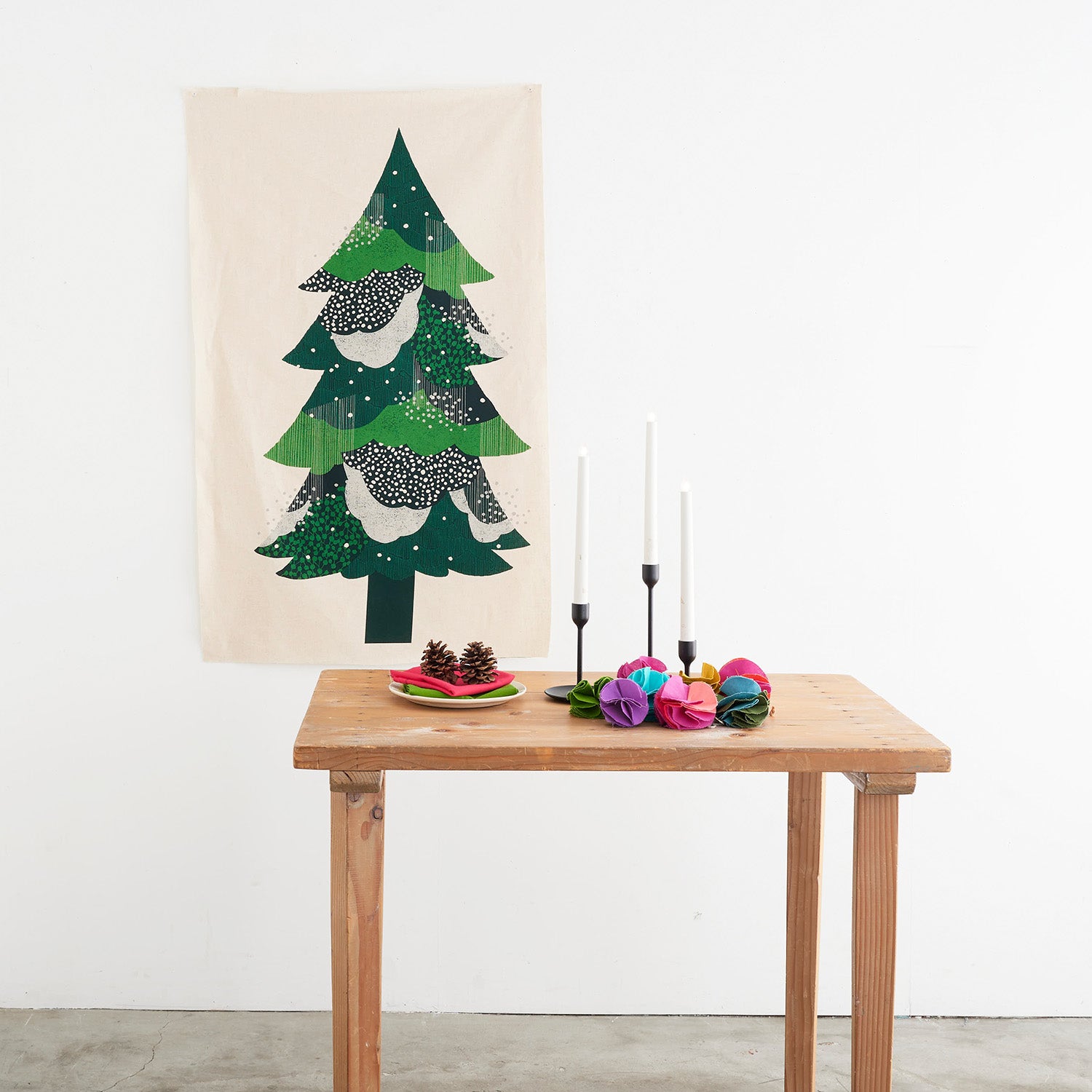 Preorder] echino Christmas Cotton Linen Canvas Panel Fabric EKX