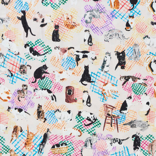 [Pre-order Deadline: 28th September 2026] Paper Message Cats & Flower Check Sheeting EGX-8007-1