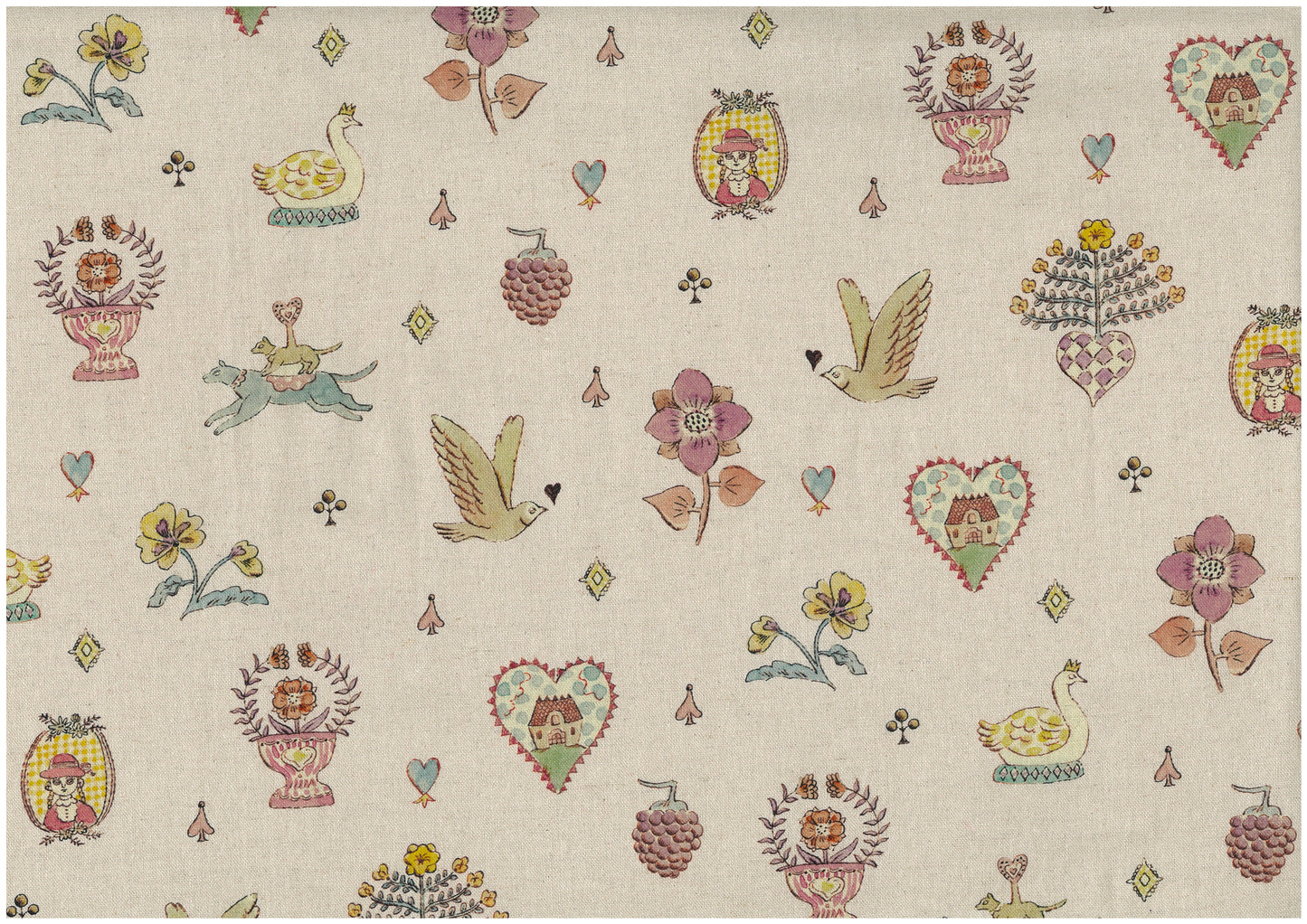 [Preorder Period: 23th June 2026] Sanae Sugimoto Cotton Linen Canvas - Little Dreamers EGX-9240-1