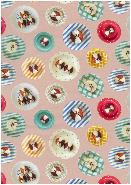 [Preorder Period: 23th June 2026] Maison Terrier Cotton Sheeting - sweets and plates EGX-9600-3