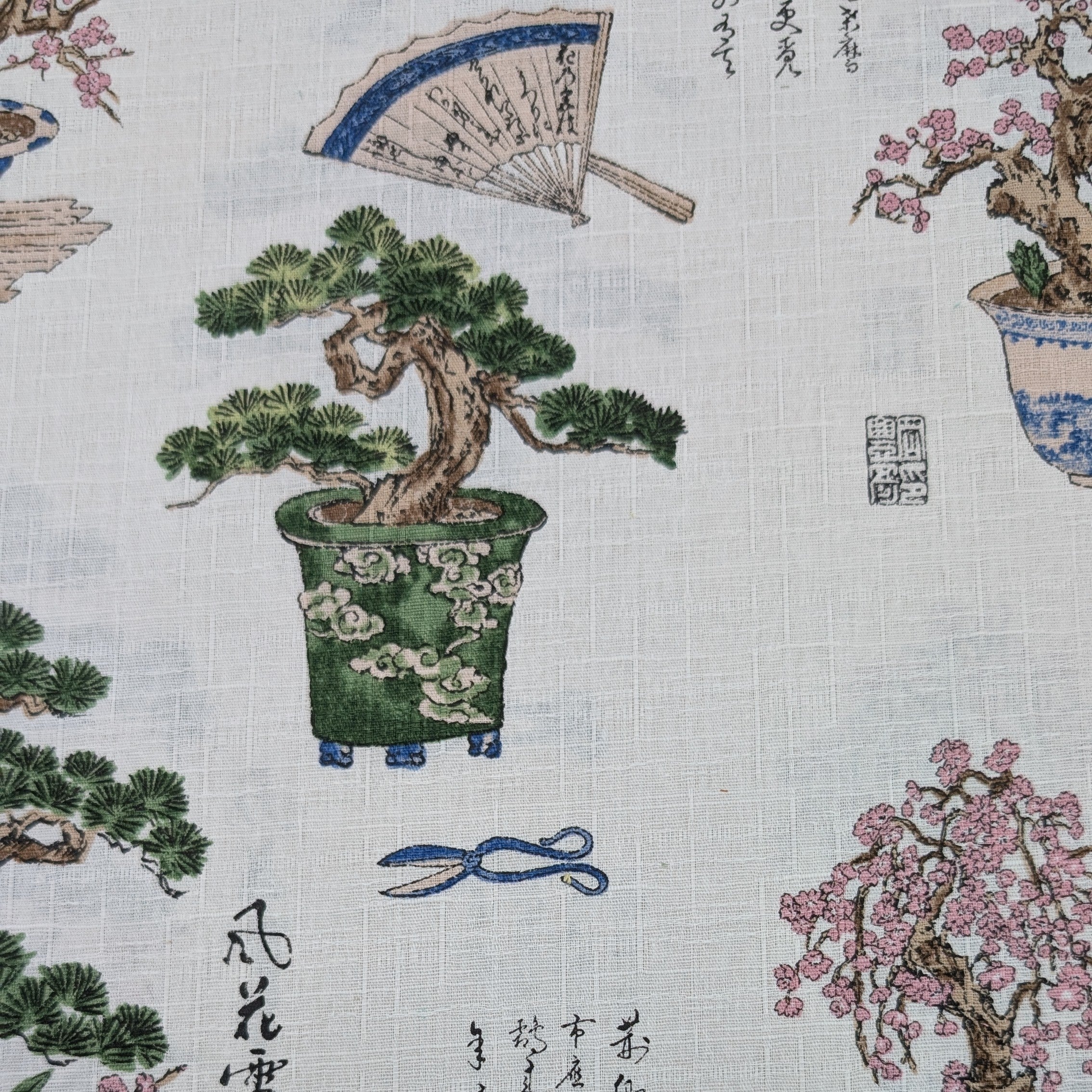 PAOPAO←OOKURA　　アンコキーヌモノグラム柄プリント クリ Japanese Print Fabric – Kokka USA, Inc.