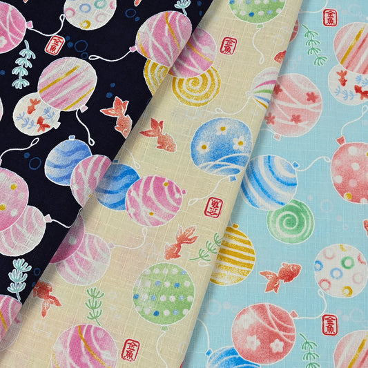 Iroha Japanese Pattern Balloons Dobby Cloth YGA-79010-2