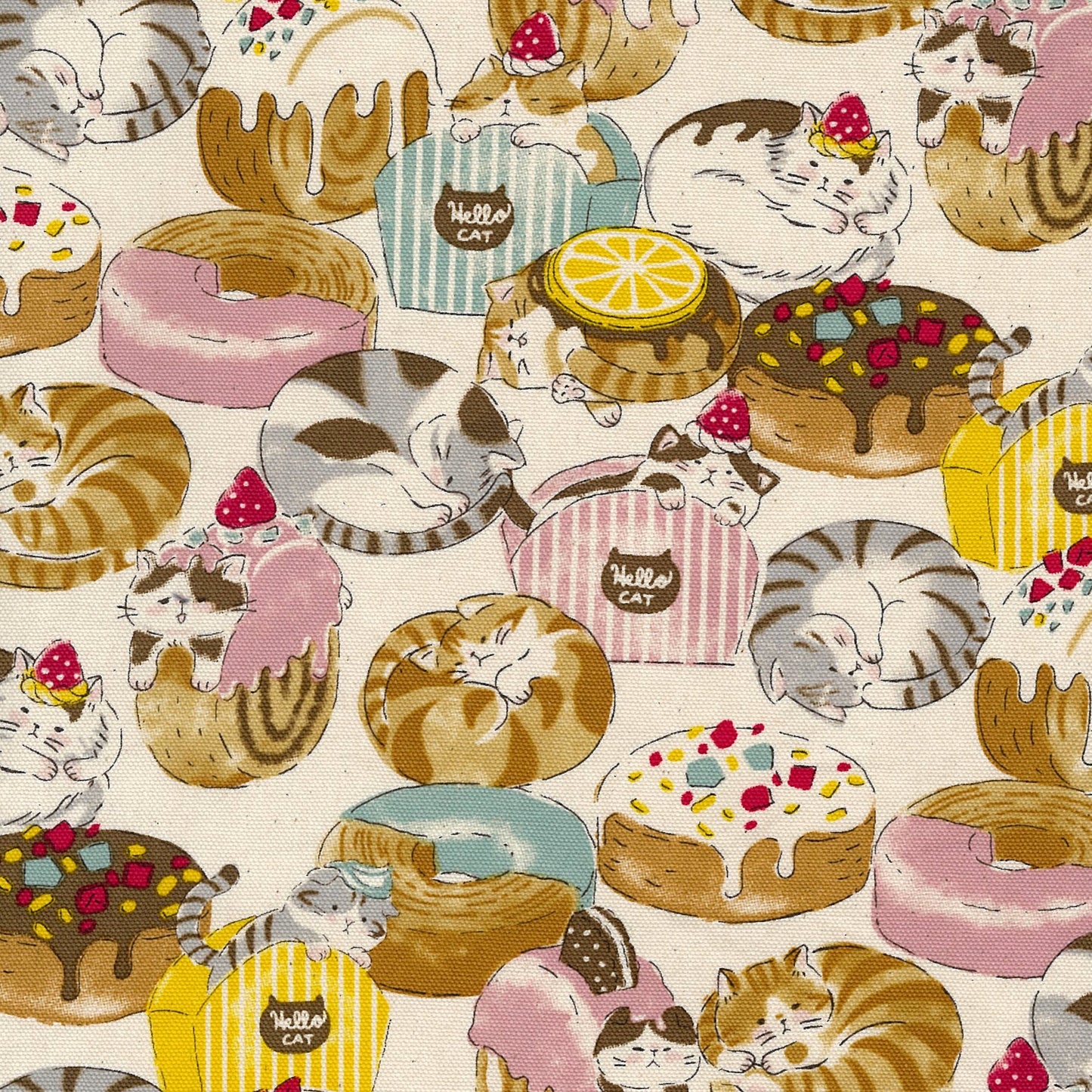 Delicious Animal Cat Donuts Oxford YGA-79040-1