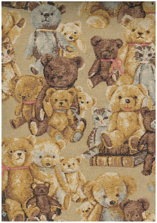 Teddy Bear Cotton Linen Blend Canvas YGA-86010-1