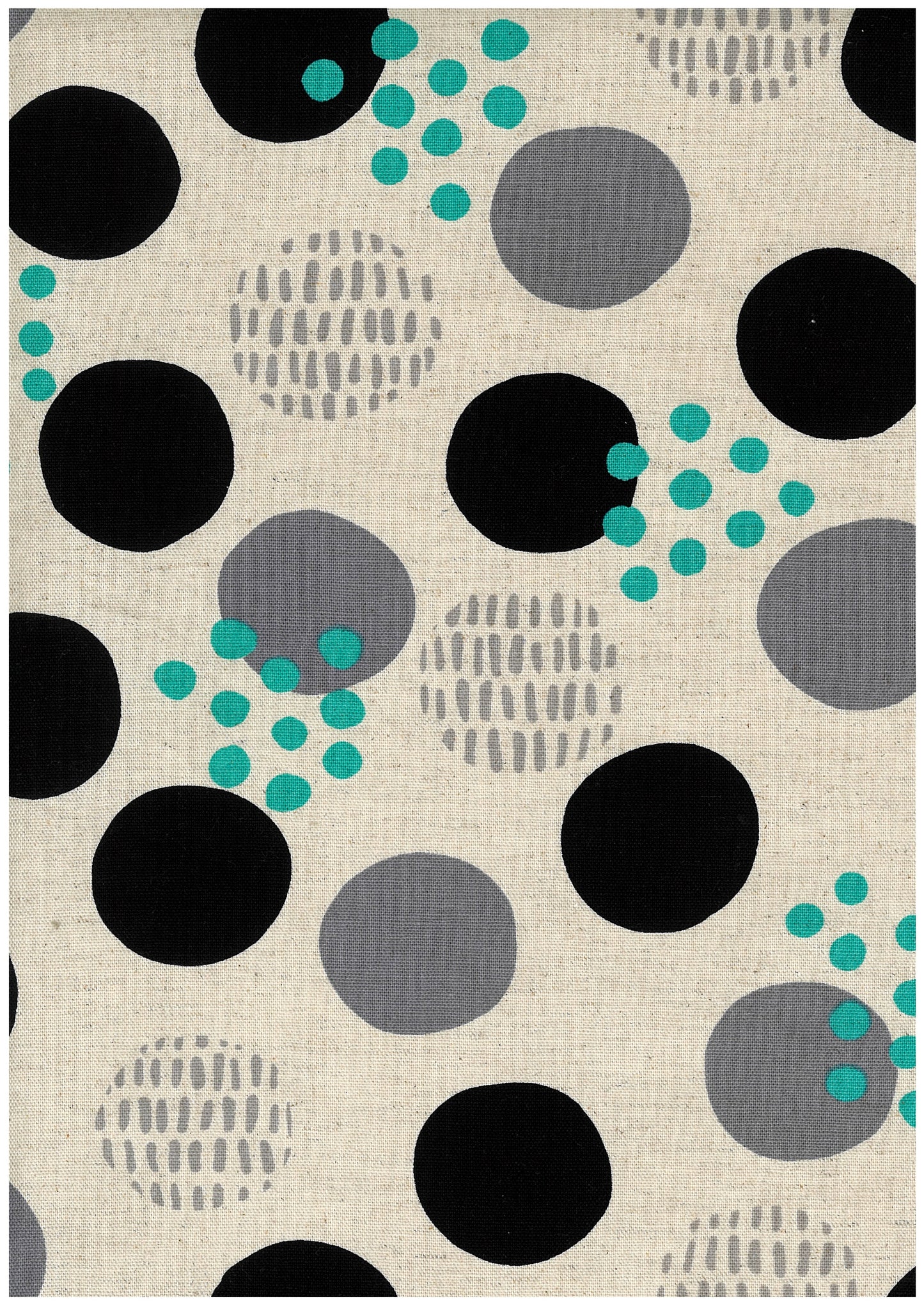 Art Genome Polka Dots Cotton Linen Blend Canvas YGA-89010-2