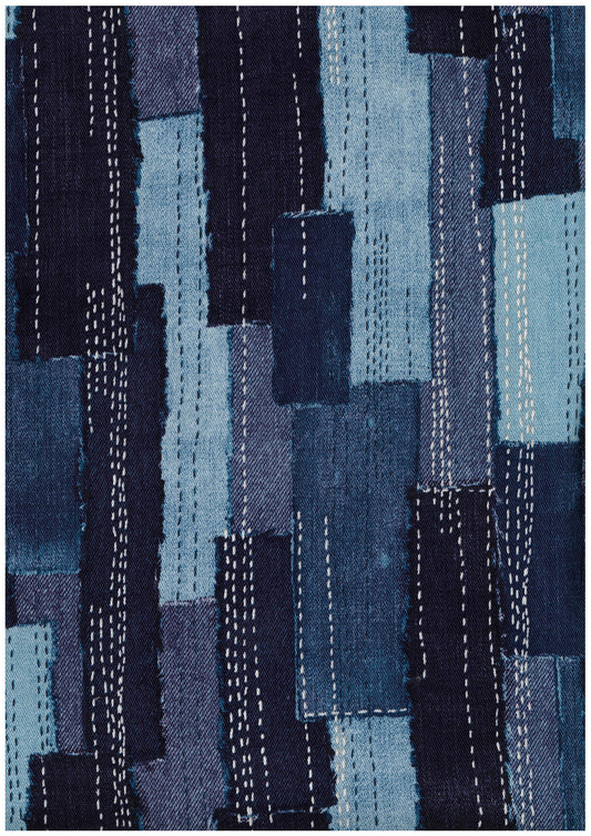 Denim Sashiko Look Cotton Twill YGA-89020-2