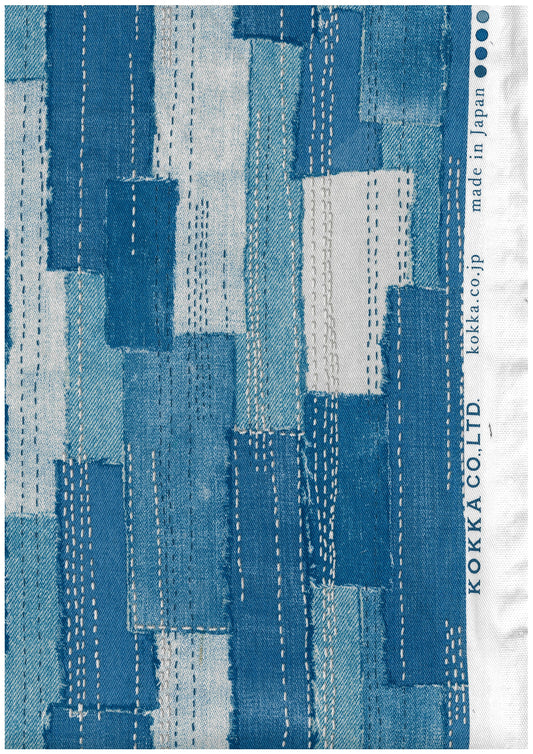 Denim Sashiko Look Cotton Twill YGA-89020-2