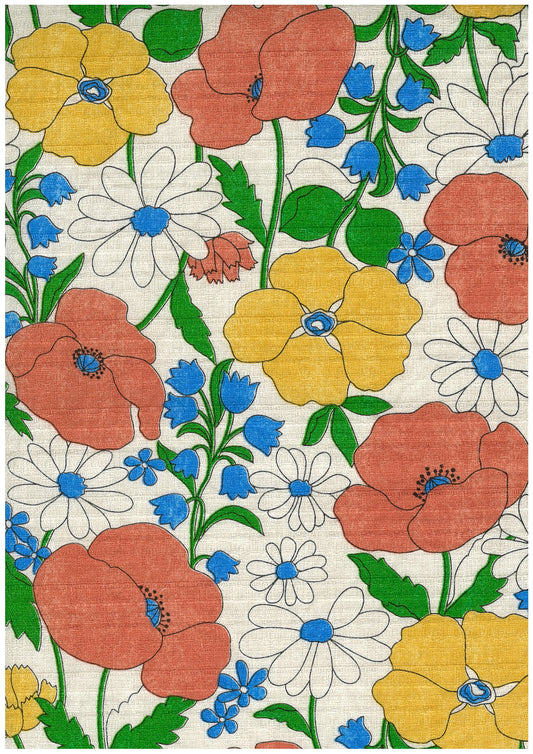 Sopo Retro Vintage Floral Cotton Dobby Cloth YGA-89060-1