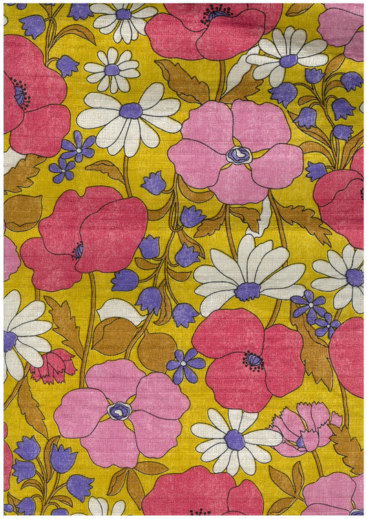 Sopo Retro Vintage Floral Cotton Dobby Cloth YGA-89060-1