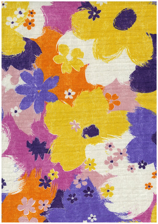 Sopo Retro Vintage Floral Cotton Dobby Cloth YGA-89060-2