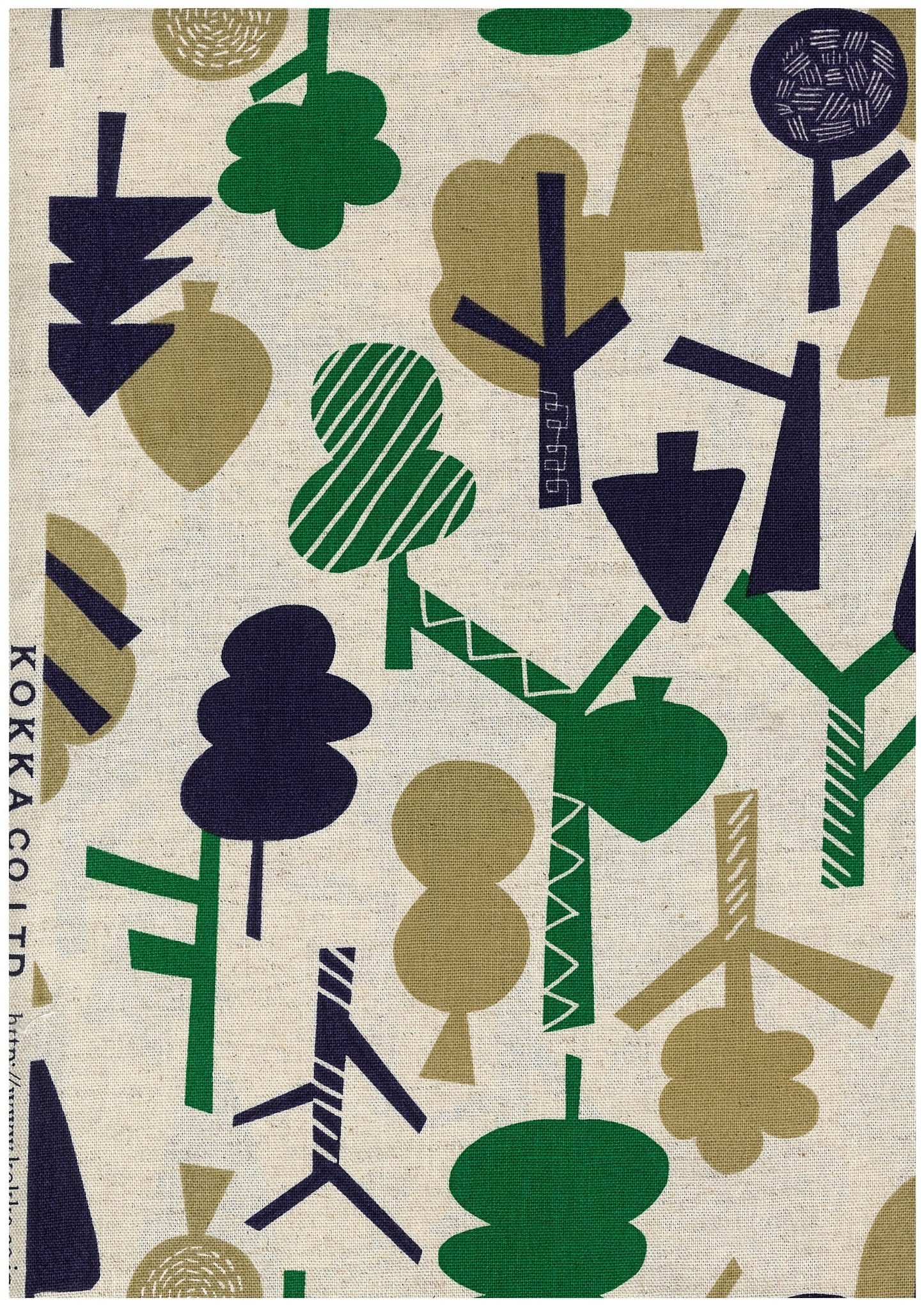 Scandinavian Style Forest Cotton Linen Blend Canvas YGA-89070-2