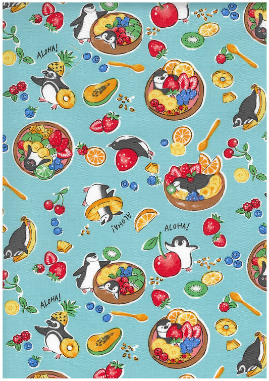 Delicious Animals Acai Bowl Penguin Cotton Oxford YGA-91070-2
