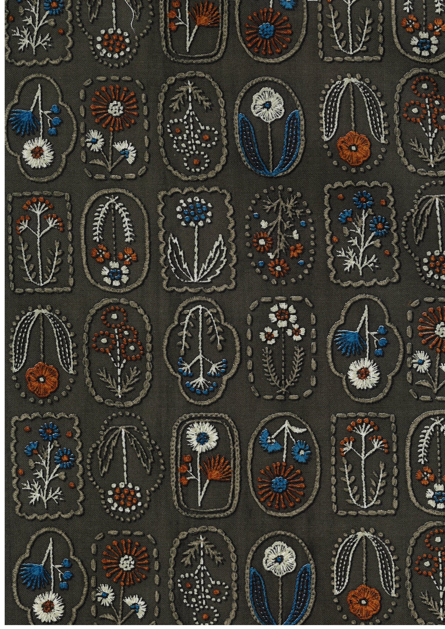 Embroidered-style Print Flower Cameo Sheeting YGA-96050-1