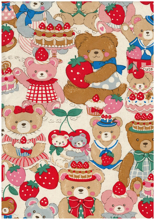 Powerful Animal Pretty Bears Cotton Oxford YGA-99010-1
