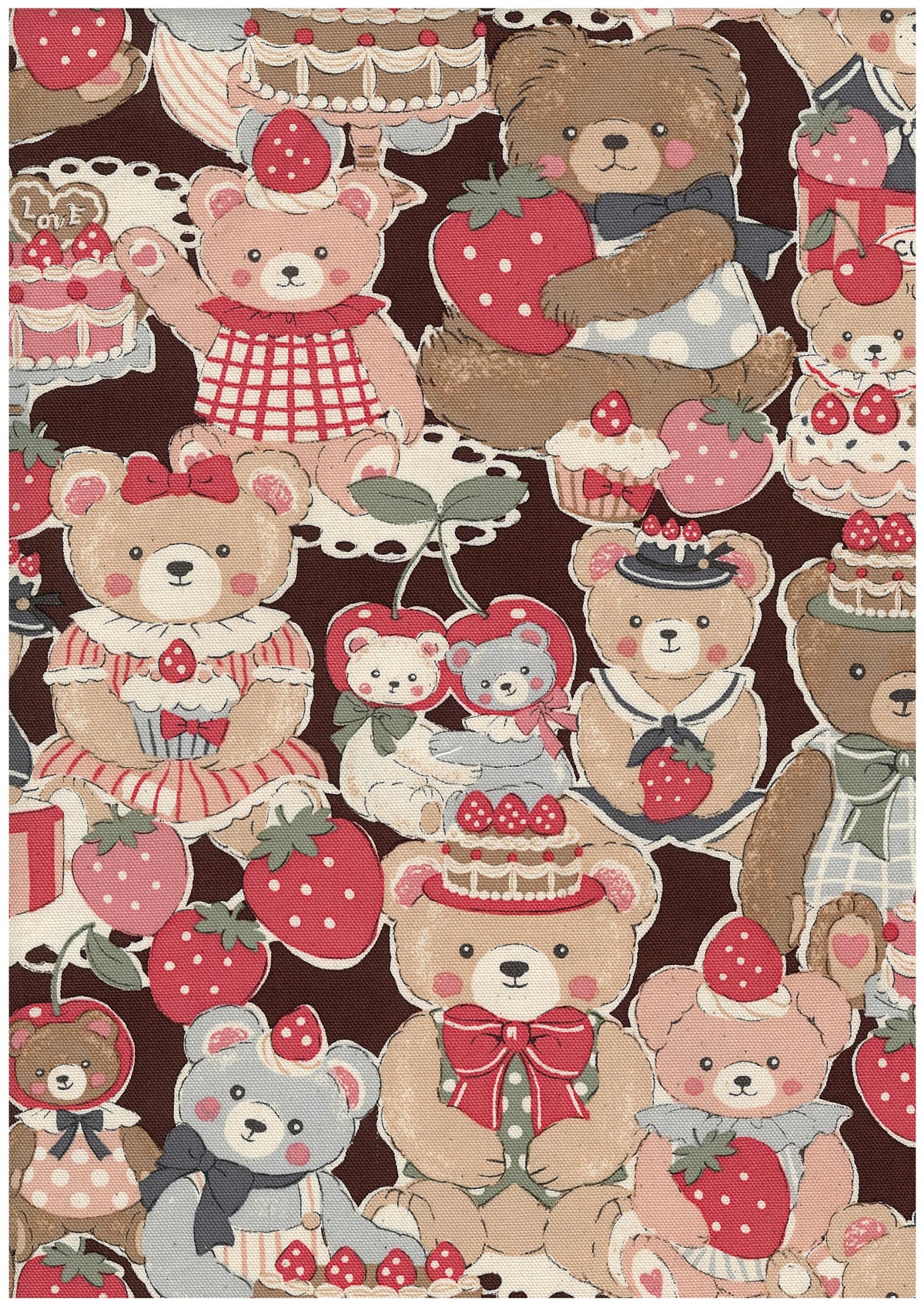 Powerful Animal Pretty Bears Cotton Oxford YGA-99010-1