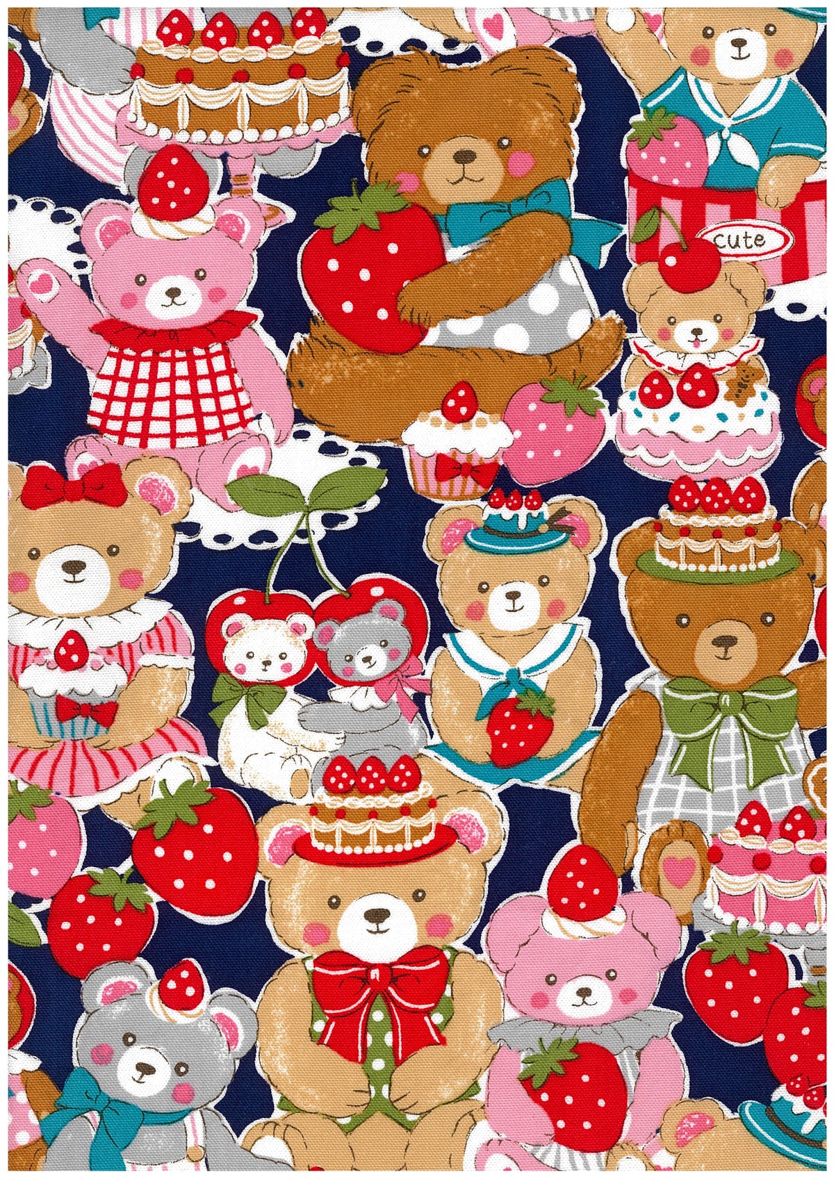 Powerful Animal Pretty Bears Cotton Oxford YGA-99010-1