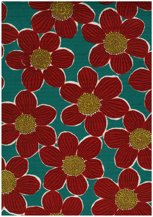 Jambo Flowers Cotton Dobby Cloth YGA-99040-1
