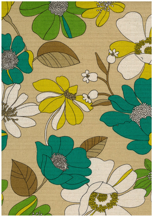 Jambo Flowers Cotton Dobby Cloth YGA-99040-2