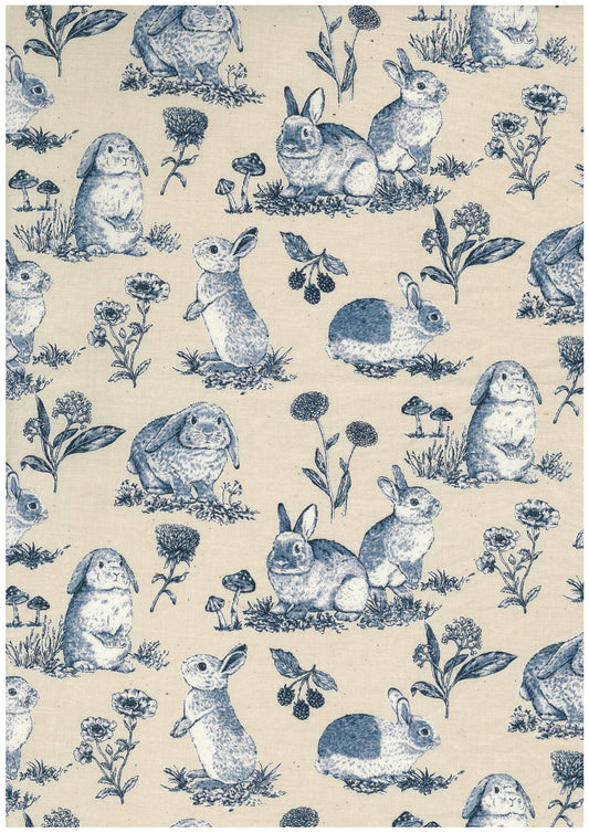 Les Scènes Bunnies Cotton Sheeting YGA-99050-1