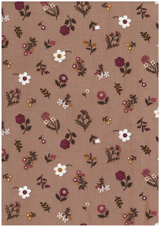 Embroidery Look Cotton Linen Sheeting YGA-99060-1