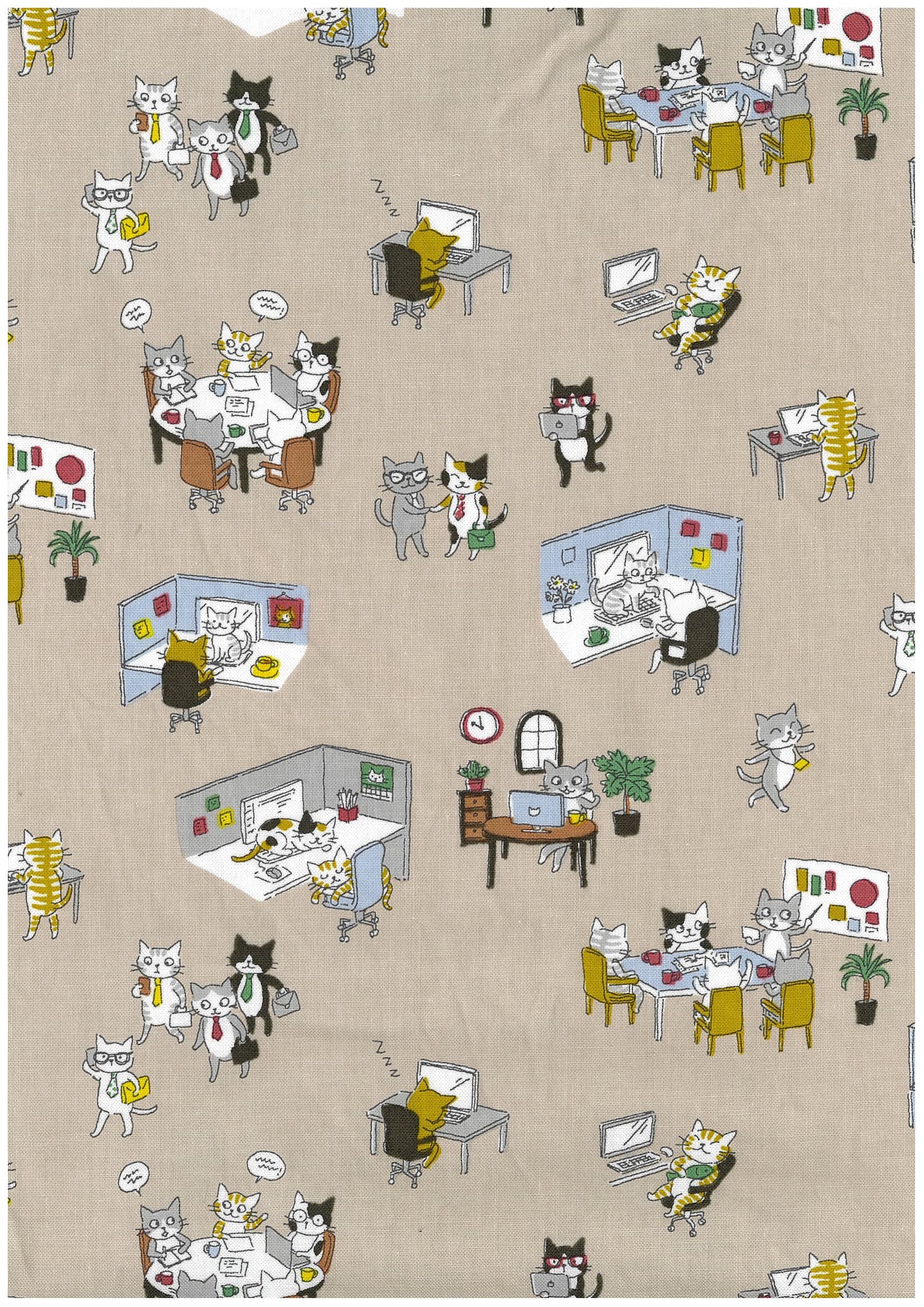 Funny Cats Sheeting Office YK-19120-2