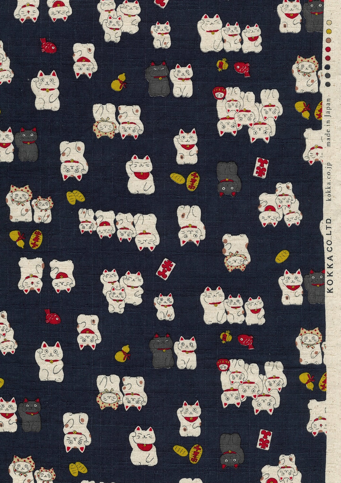 Funny Japan Lucky Cats Dobby Cloth YKA-31060-1