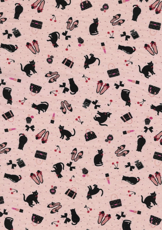 Cherry Bonbon Cats Cotton Oxford YKA-39020-2
