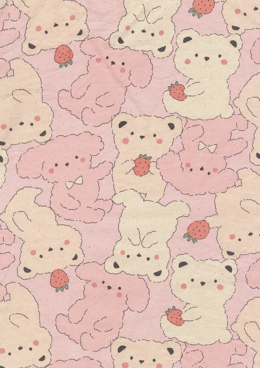 Pastel Bonbon Bears Cotton oxford YKA-39030-1